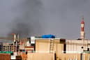 Smoke billows over Sudan's capital Khartoum. Credit: Getty