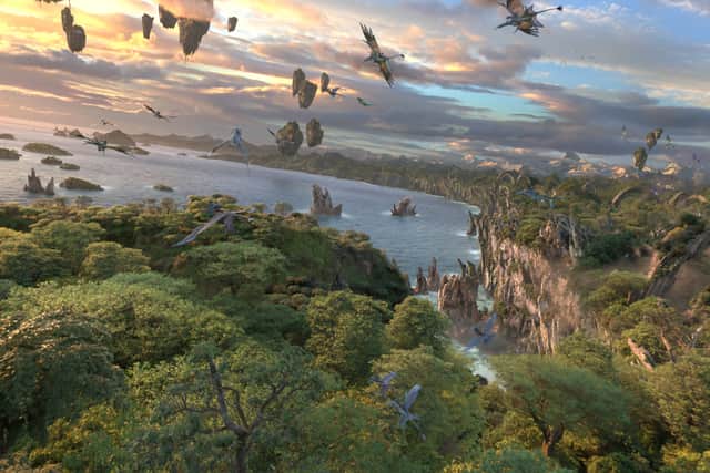 A scene from Avatar Flight of Passage, a 3-D adventure on Pandora: The World of Avatar at Disney's Animal Kingdom