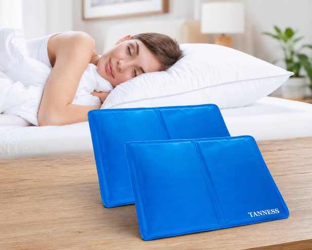 The TANNESS cooling pillow mats are designed to help reduce overheating and night sweats during warmer evenings
