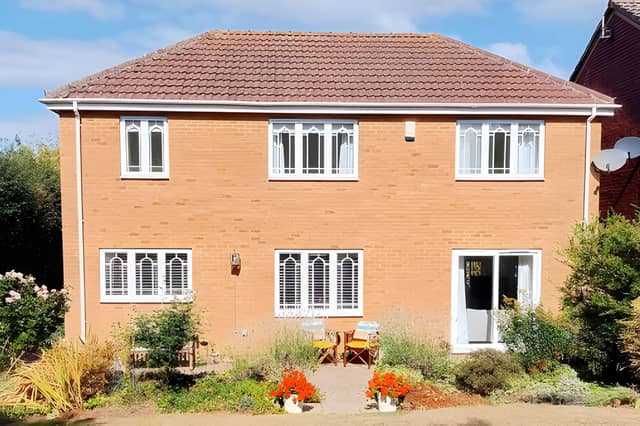 The Fothergill Close home combines a substantial driveway with a double garage