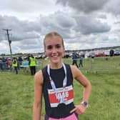 Lucinda Thompson delighted to be the best Harborough competitor finishining second in the women's race.