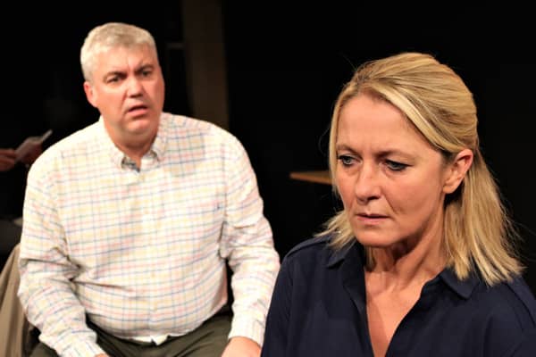 Joff Brown and Joy Brankin-Frisby in rehearsal