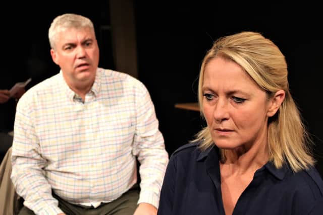 Joff Brown and Joy Brankin-Frisby in rehearsal