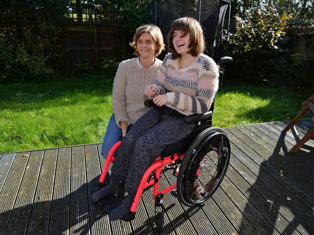 Kyra Williams with daughter Molly aged 14 at their home in Market Harborough.