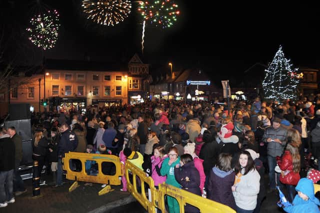 Lutterworth Christmas light switch on and fireworks display back in 2013. Photo by Andrew Carpenter.