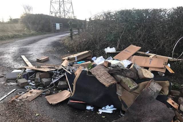 Fury has erupted after flytippers dumped a massive lorryload of rubbish outside Leicestershire Wildlife Hospital and Kibworth Town Football Club.
