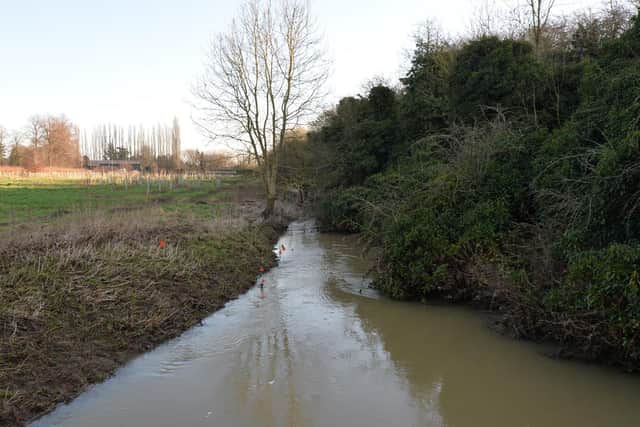 Work has started on the river bank in Lubenham near Fox Wood.
