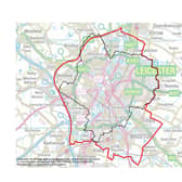 The lockdown map of Leicester.