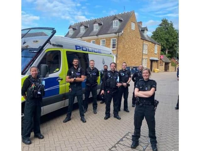 Police are carrying out regular foot patrols in Market Harborough after tackling serious anti-social behaviour in the town centre on Saturday night.