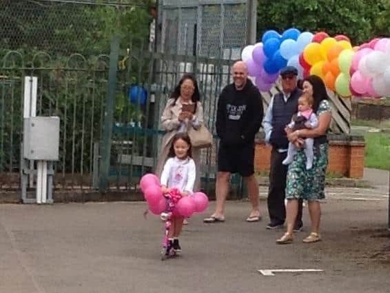 Children at Welland Park Pre-School in Market Harborough took part in a 'graduation on wheels'.