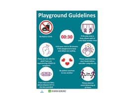 The council has moved to re-open the playgrounds after carrying out risk assessments and setting up social distancing signs.