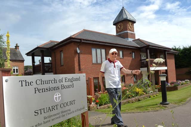 Dedicated Alan Pyke, 82, is putting his best foot forward as he hikes the gruelling 850-mile route - from his home in Kibworth.
