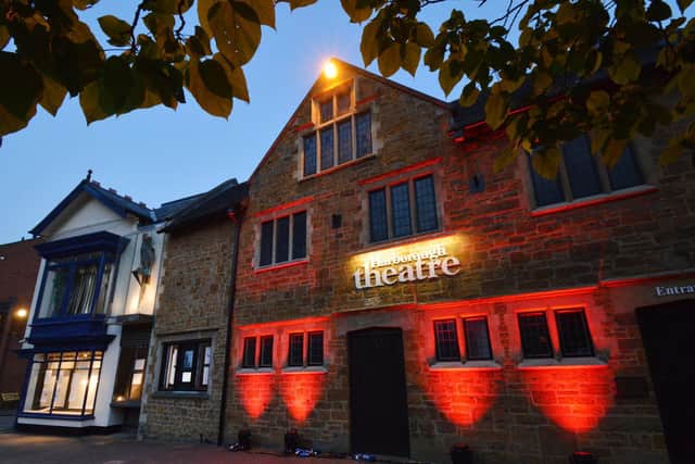 Harborough Theatre was bathed in red light during Tuesday evening for the 'light it red' campaign to help the plight of all the freelance workers in the entertainment industry as part of a nationwide protest and petition.
PICTURE: ANDREW CARPENTER