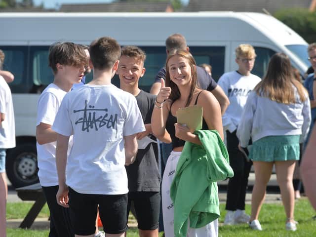 Students celebrate their GCSE results at Welland Park Academy.
PICTURE: ANDREW CARPENTER