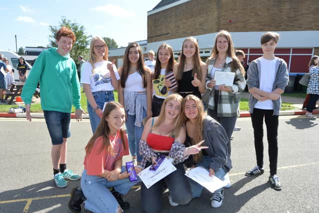 Students celebrate their GCSE results at Welland Park Academy.
PICTURE: ANDREW CARPENTER