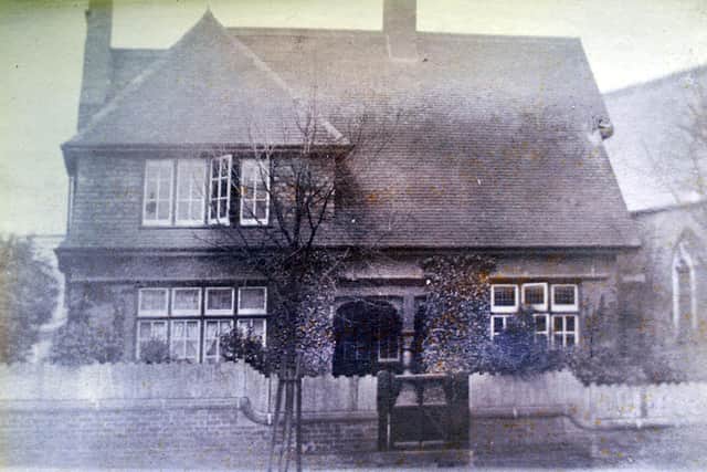 An old photo of the Market Harborough Catholic Club.