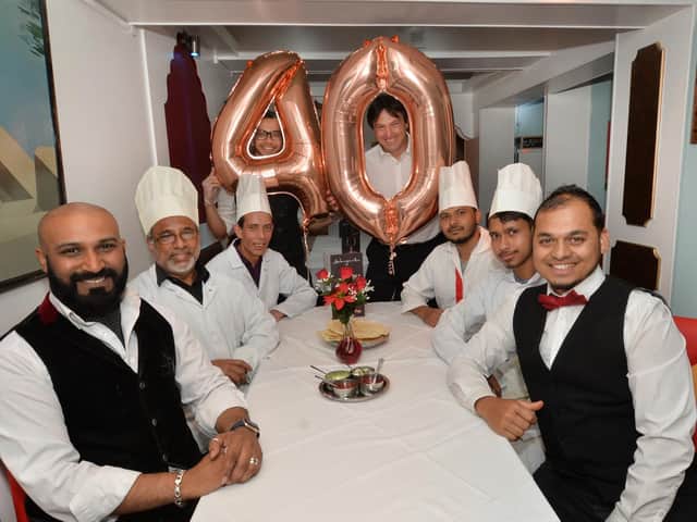 Shagorika Indian Cuisine staff celebrate their 40th year in business.
PICTURE: ANDREW CARPENTER