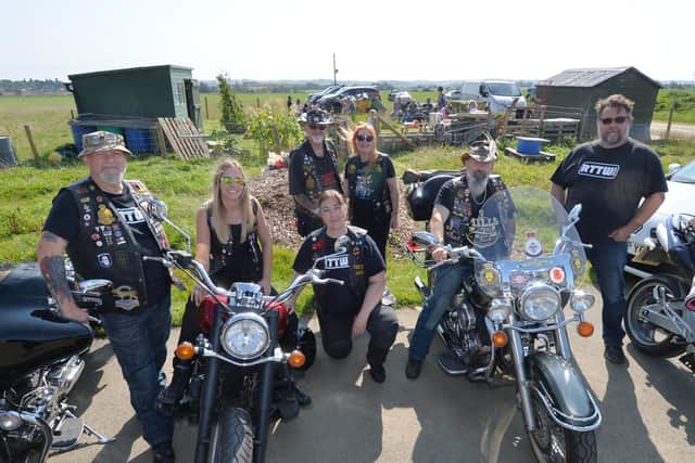 The Royal British Legion bikers branch supporting the Harborough at War bbq on Sunday.
PICTURE: ANDREW CARPENTER