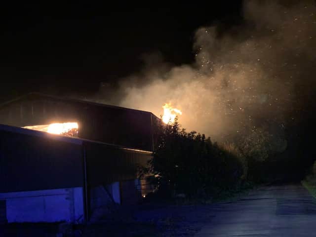About 16 firefighters fought the latest blaze in a large barn at Little Oxendon Farm on Farndon Road, Little Oxendon.