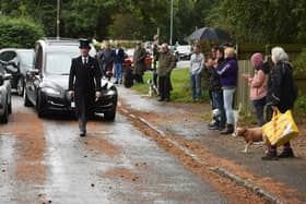 The funeral of Fred procession sets off from Smeeton Road in Kibworth.
PICTURE: ANDREW CARPENTER