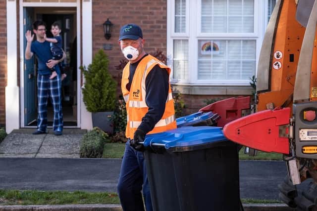 Key workers such as bin collectors were praised by the community.