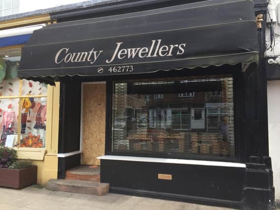 A smash-and-grab burglary took place at County Jewellers at about 1.30am on Tuesday September 1.