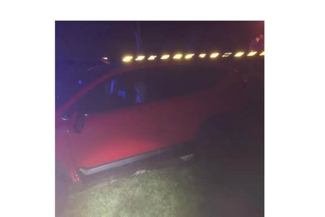 An elderly driver with dementia had to be rescued by police after he got lost and crashed into a field near Market Harborough on Monday night (October 5).