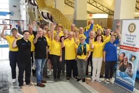 Organisers the Rotary Club of Market Harborough before the Swimarathon in March.
PICTURE: ANDREW CARPENTER