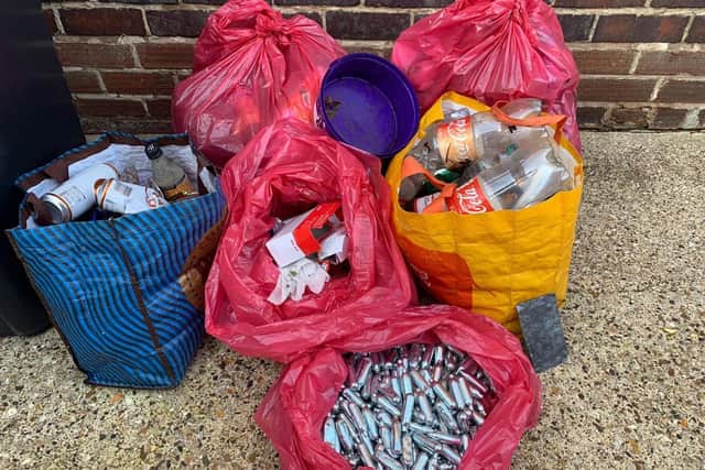 Over 600 hippy crack canisters from three different sites at the weekend – including on Leicester Road and Northampton Road.