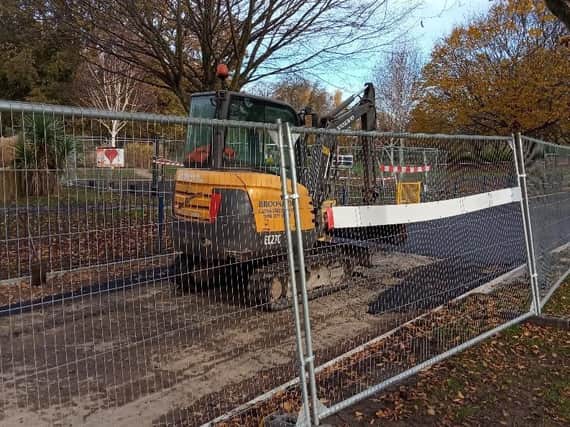 Contractors have been resurfacing the path next to the play area in Welland Park over the last week.