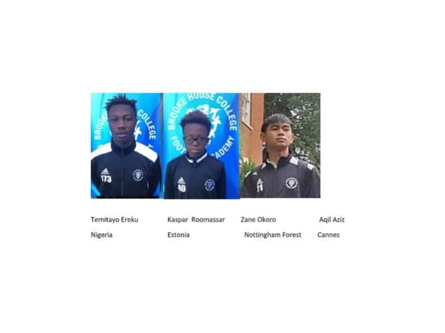 A string of outstanding young footballers at Brooke House College in Market Harborough are set to play for their countries this month.