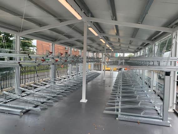 A newlong-awaited 300,000 secure cycle hub has been officially opened at Market Harborough railway station.