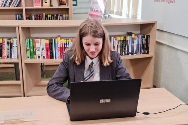 Pupils at Welland Park Academy carried out their mock interviews online.
