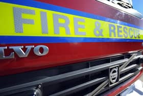 Fire crews from Desborough and Rothwell which raced to the scene cut free a driver from a wrecked motor while police and ambulances also attended.