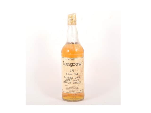 The bottle of Longrow 14 Year Old, thought to have been bottled in the early 1980s, was bought by father and son connoisseurs for just £14. It went under the hammer for a stunning £1,400.