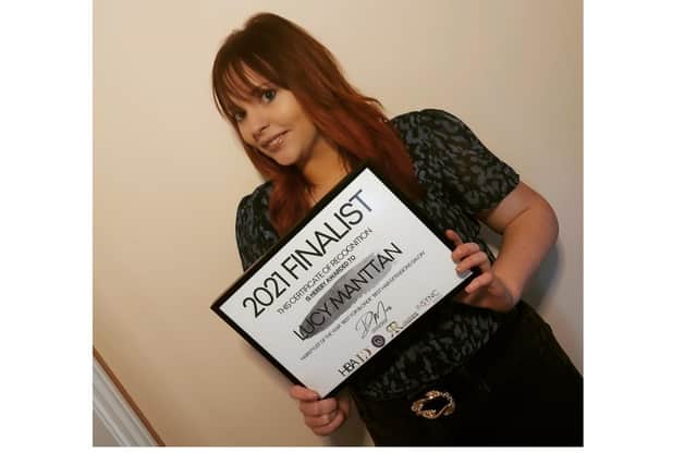 Harborough hairdresser Lucy Manttan is up for three awards at the British Hair and Beauty Awards.