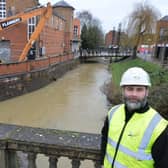 Site manager Michael Reardon where worked has started on the River Welland.
PICTURE: ANDREW CARPENTER