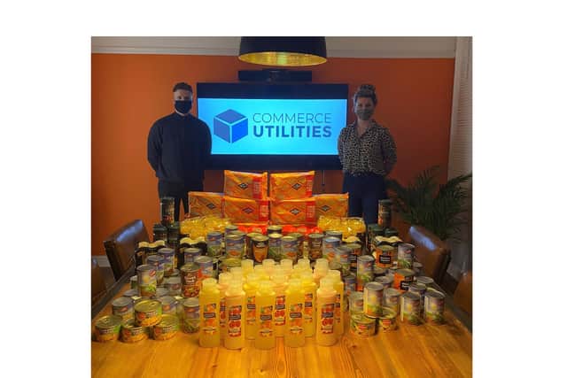 Tom Thorpe, 27, is giving the town’s highly-successful Jubilee Foodbank a shot in the arm by donating over £150 worth of critical food and toiletries.