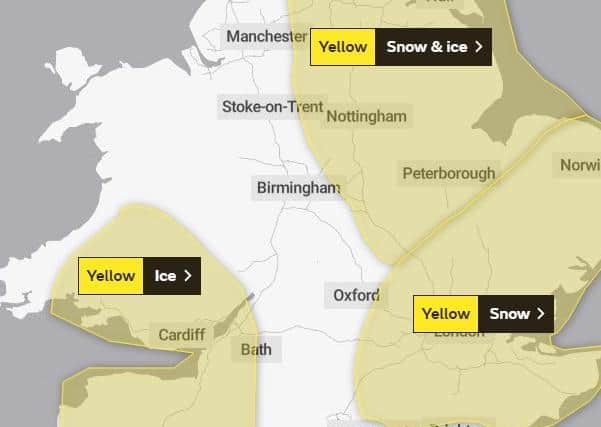 The Met Office has issued a yellow warning for Leicestershire, which means there is a chance of snow and ice.