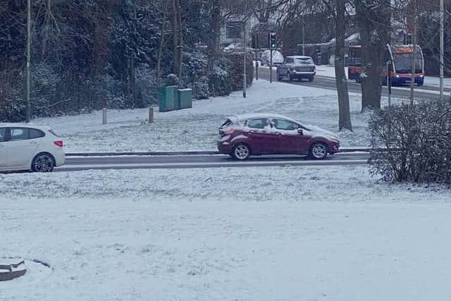 Drivers are being urged by police chiefs to take extra care and go out only if absolutely necessary in Harborough this morning amid snowfall and freezing temperatures.