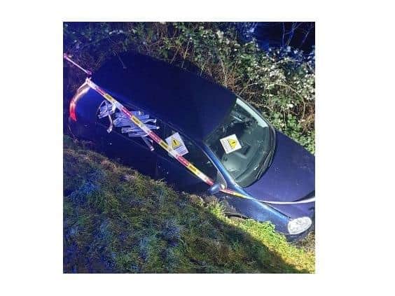 Two men are set to appear in court after a car left the road and smashed into a ditch in Kibworth in a late-night crash.