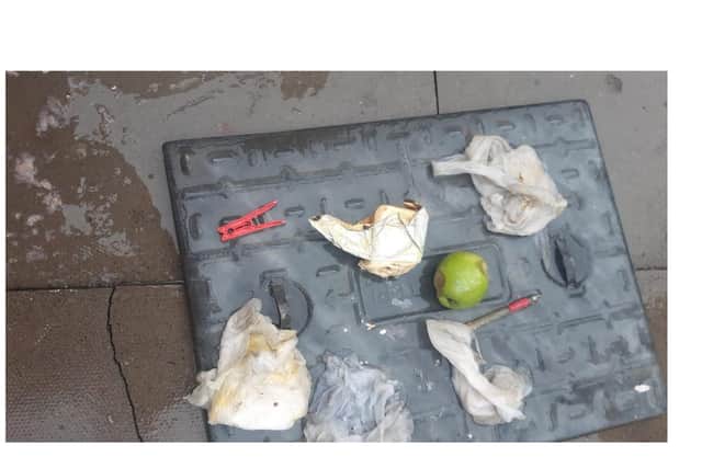 An apple and a block of butter have been found in our drains.