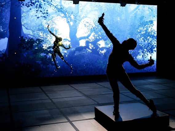 EM Williams in the studio and the virtual world as Puck. Photo by Stuart Martin (c) RSC