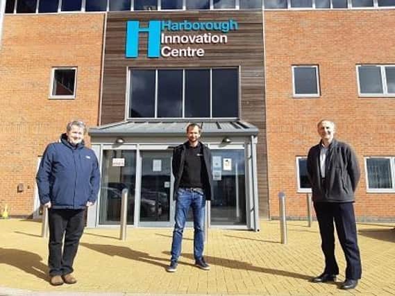 Cllr Phil King, Doug Andrews, and David Wright, economic development manager for Harborough council/