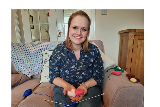 In between looking after patients at hospitals in the East Midlands, Emily Murphy has started knitting hearts for friends and loved ones which will act as a ‘hug’ in our new socially-distanced world.