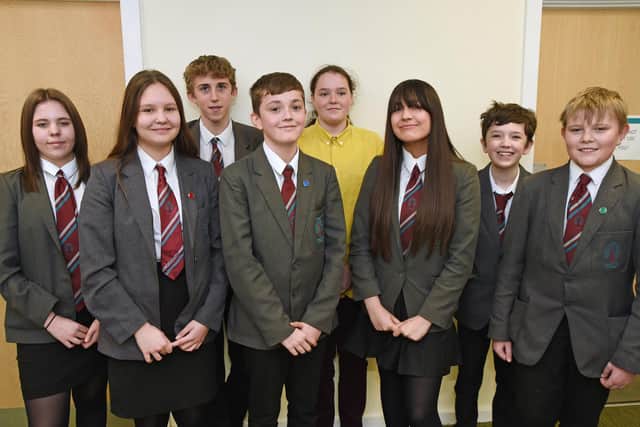 Some of the Welland Park Academy year 9 students who took part in the careers day.
PICTURE: ANDREW CARPENTER