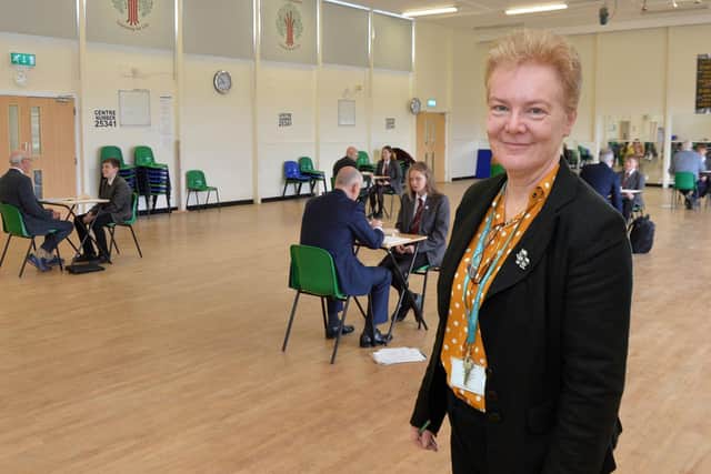 Sarah Hix during the careers day at Welland Park Academy.
PICTURE: ANDREW CARPENTER