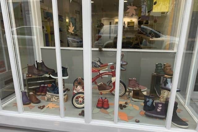 The shop window at Colorful Soles