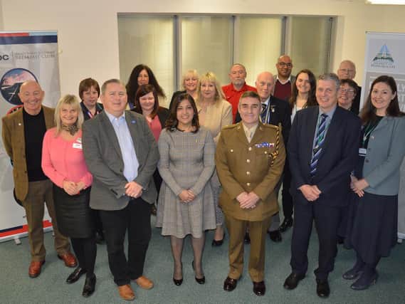 Council chiefs have urged employers to work more closely with the armed forces at an event in Market Harborough.