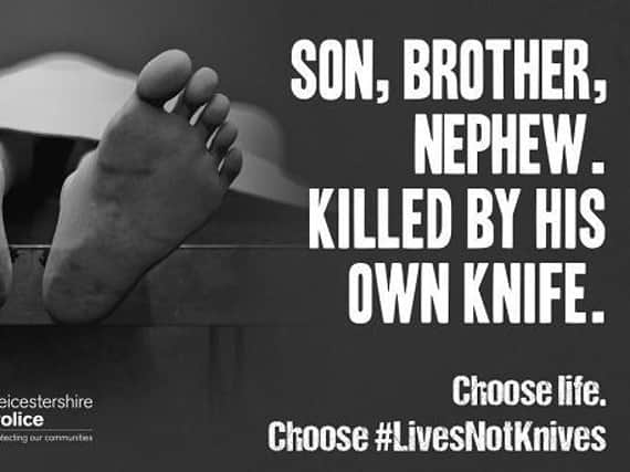 The Knifes Not Lives campaign poster.